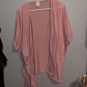 OS light pink short sleeve cover up